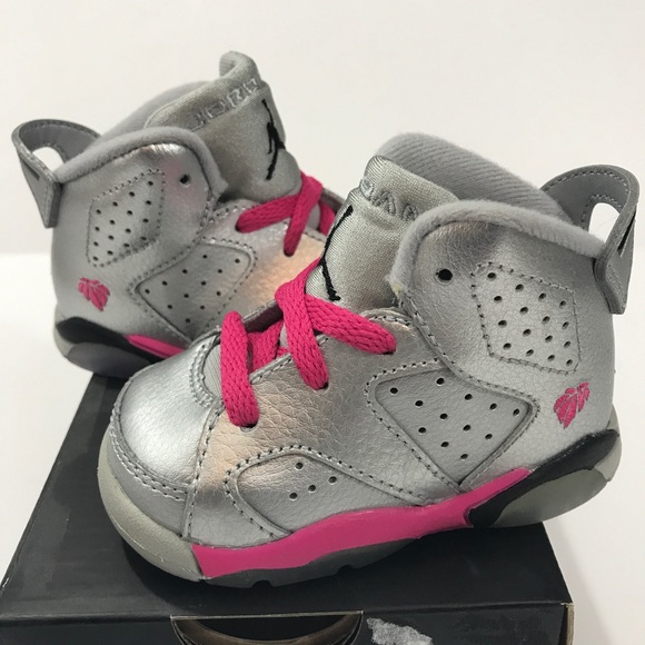 Jordan retro 6 girls infant toddler 3.5 crib heart - Picture 3 of 8